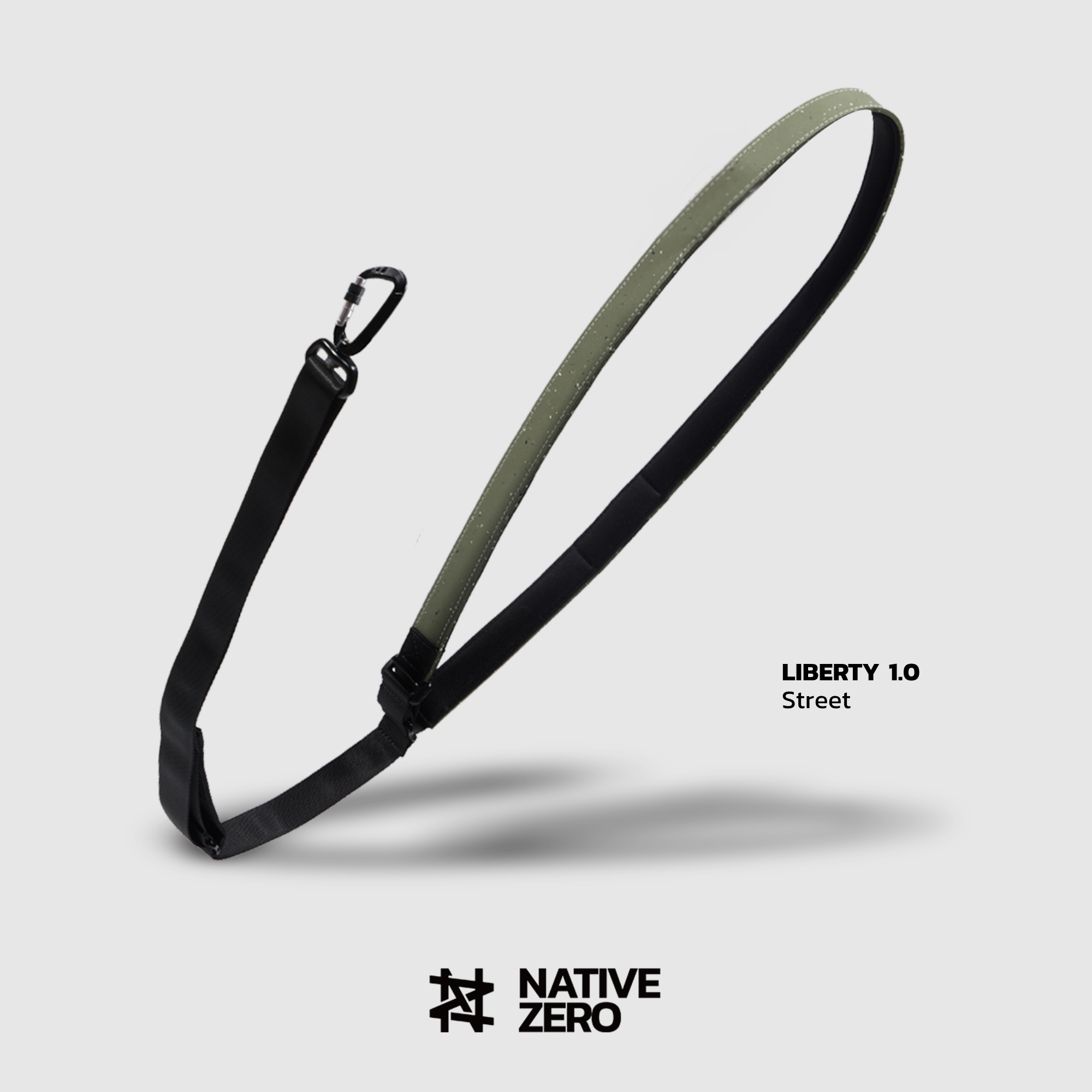 LIBERTY 1.0 Street outdoor dog leash in Urban Green — NATIVE ZERO