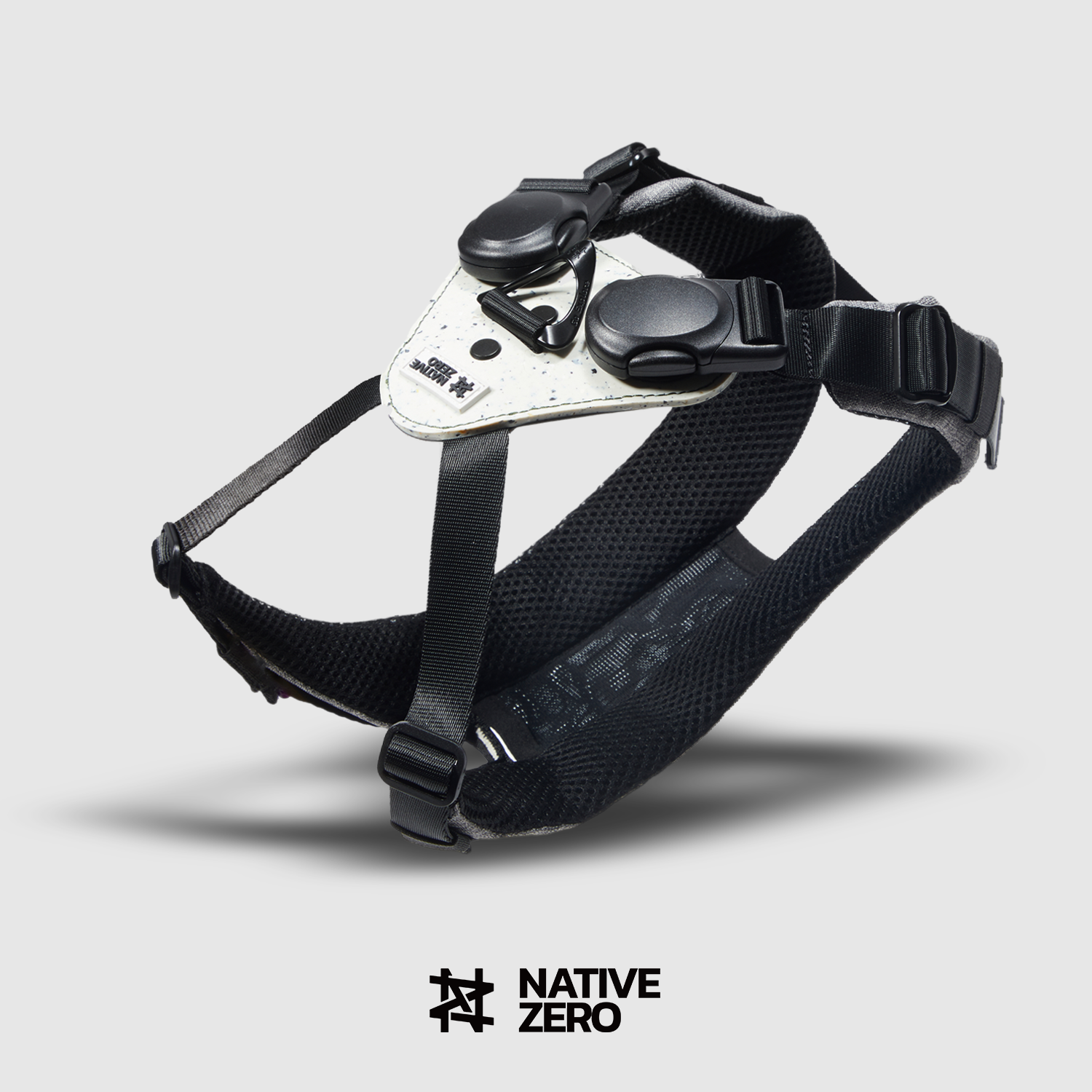 Native Zero NOAH 1.5, Dog Harness, Sustainable Dog Harness, Sports Dog Harness, Performance Dog Harness, Running Dog Harness, Hiking Dog Harness, Waterproof, Sustainable, Outdoor Gears For Dog, Sustainable Gears For Dog, Sports Gears For Dog, Magnetic Buckle, Trachea Protection, Trachea Collapse Prevention, FLEX-GRIND, rPET, Native Zero, Dog Gear. Breezy Grey