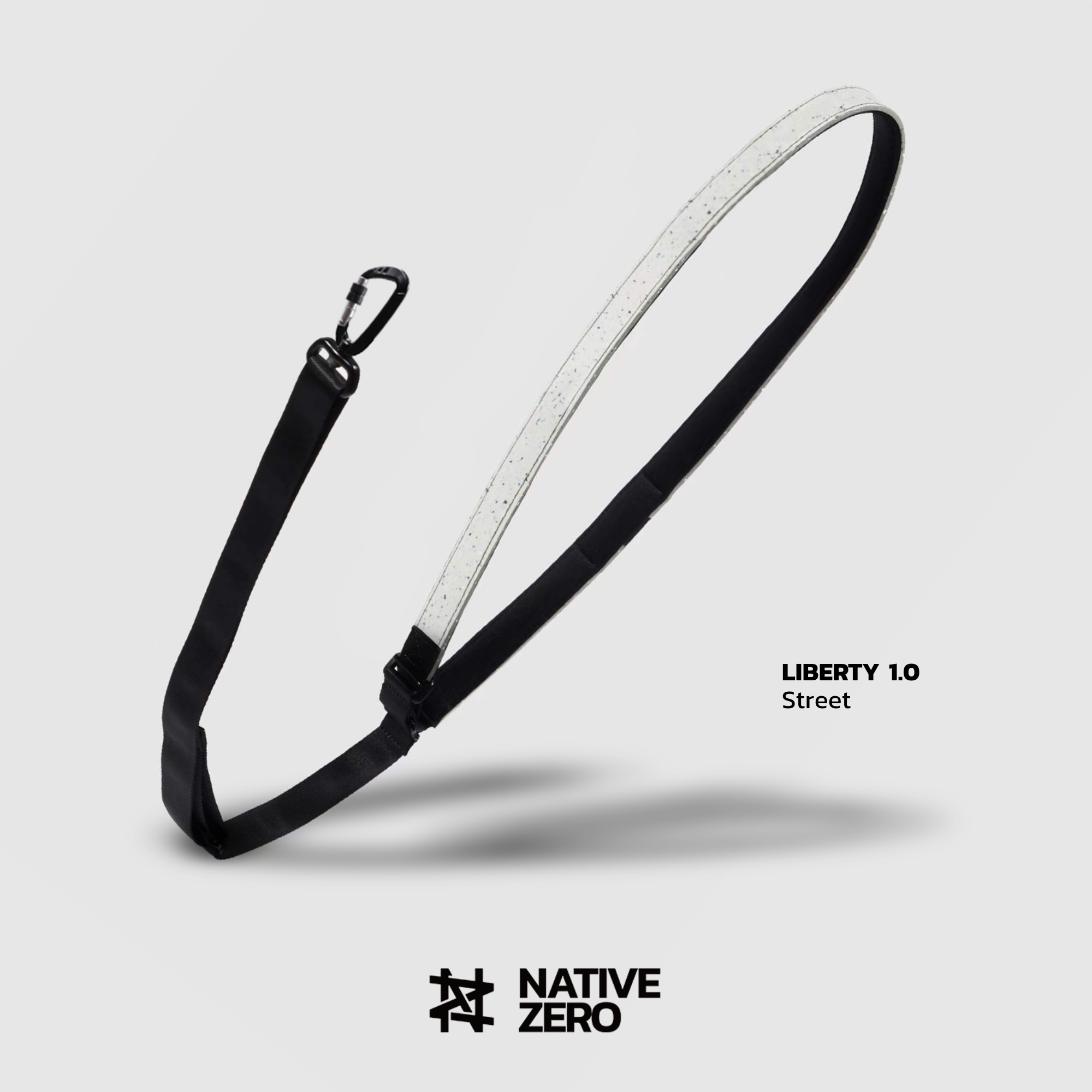 LIBERTY 1.0 Street dog walking leash in Breezy Grey, everyday city use, sustainable material — NATIVE ZERO Canada